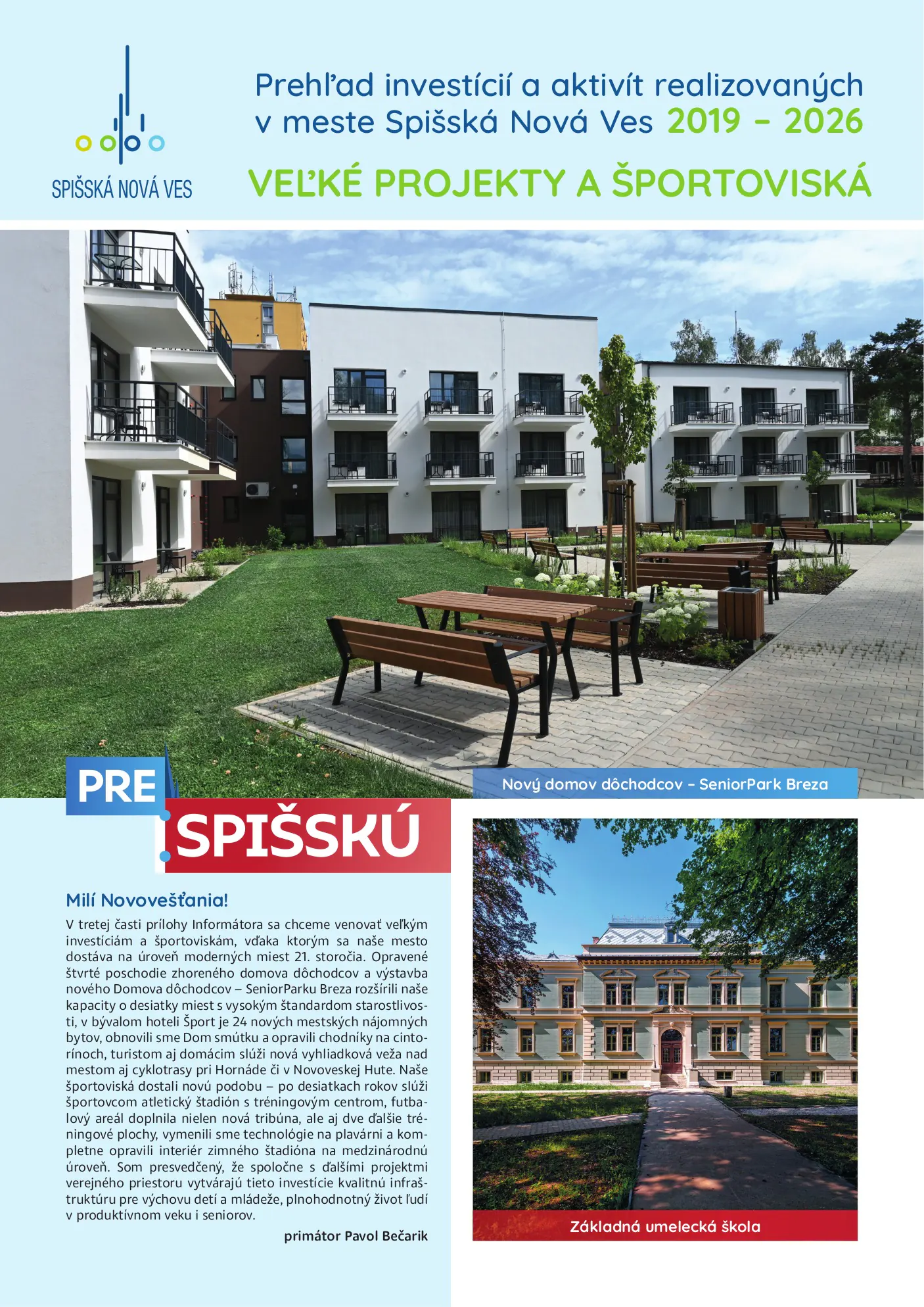 Veľké projekty a športoviská — obálka